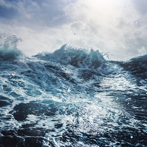 Eau agitée vagues mer déchainée eau